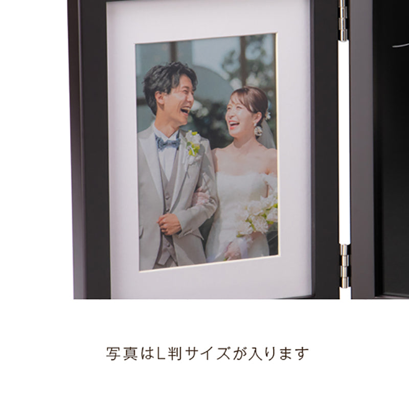 フラワーアレンジメッセージ&フォト(オフホワイト)【結婚式　ギフト　両親プレゼント】