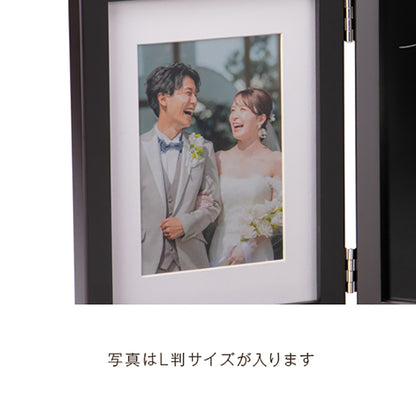 フラワーアレンジメッセージ&フォト(オフホワイト)【結婚式　ギフト　両親プレゼント】