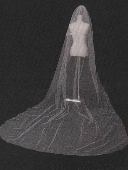 シンプルチュールロングベール (300cm) 【結婚式 ベール レンタル】