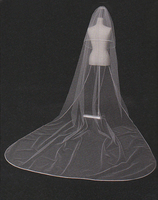 パールブレードのパイピングロングベール 【結婚式 ベール レンタル】