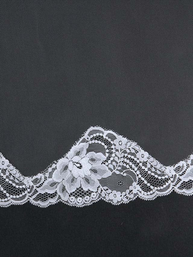 豪華ラッセルレースのロングベール 【結婚式 ベール レンタル】