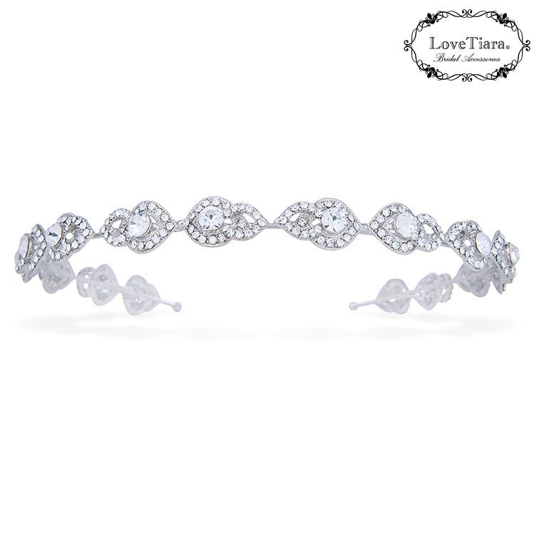 カチューシャ【ルミナス】ロング【結婚式 ヘアアクセサリー】（KA-16long）