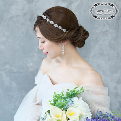 カチューシャ【ルミナス】ロング【結婚式 ヘアアクセサリー】（KA-16long）