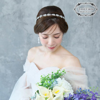 カチューシャ【ルミナス】ロング【結婚式 ヘアアクセサリー】（KA-16long）