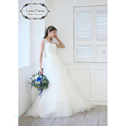 7連ステーションジルコニアカチューシャ【結婚式 ヘアアクセサリー】（KA-36）