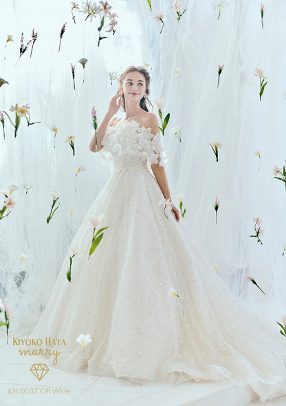 KH-0037offwhite【ウェディングドレス レンタル】