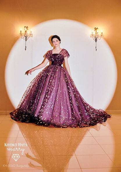 KH-0042 Burgundy【結婚式 カラードレス レンタル】