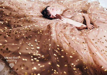 KH-0042 brown【結婚式 カラードレス レンタル】