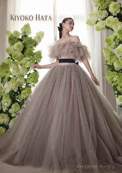 KH-0516beige【結婚式 カラードレス レンタル】
