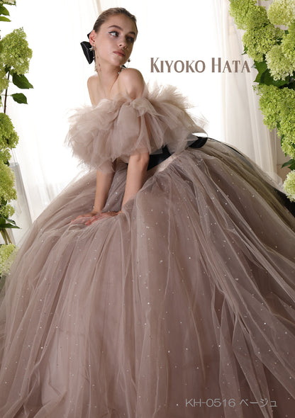 KH-0516beige【結婚式 カラードレス レンタル】