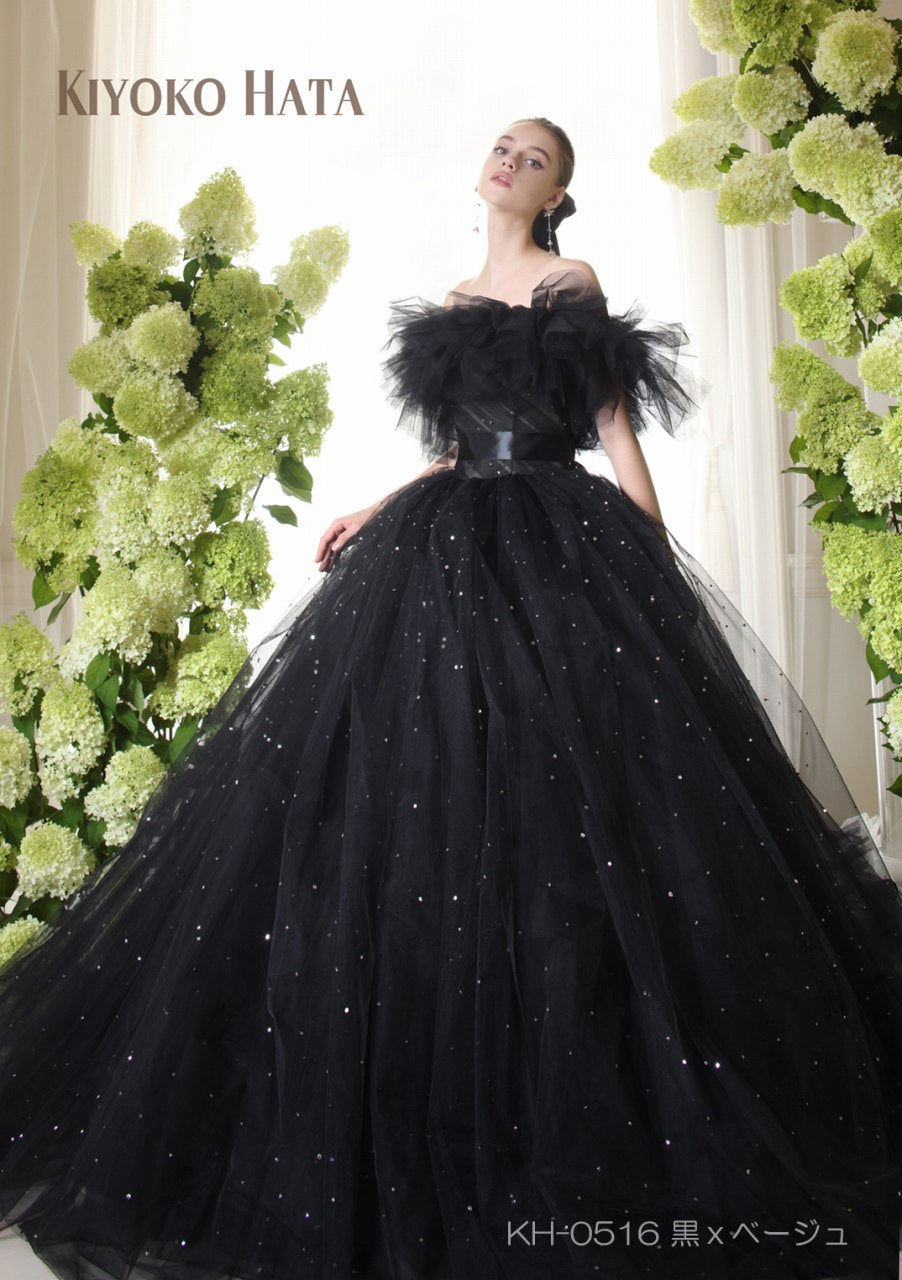 KH-0516 black【結婚式 カラードレス レンタル】