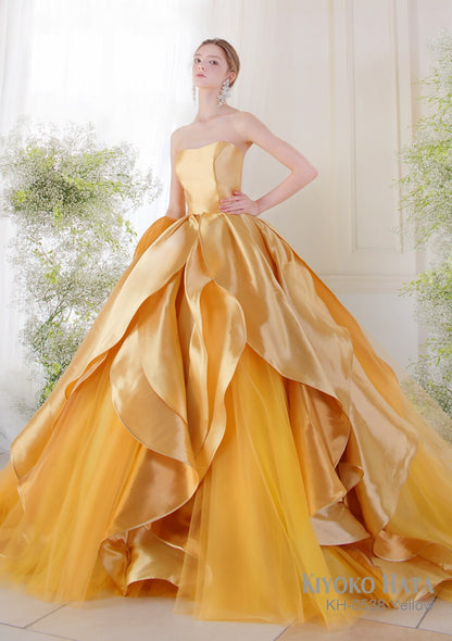 KH-0538 Yellow【結婚式 カラードレス レンタル】