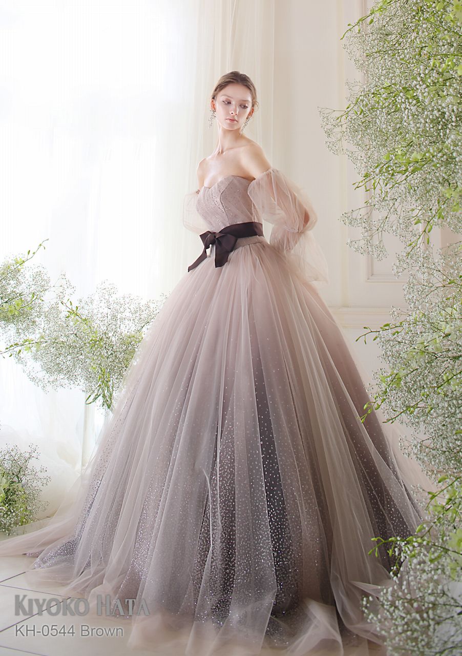 KH-0544 Brown【結婚式 カラードレス レンタル】