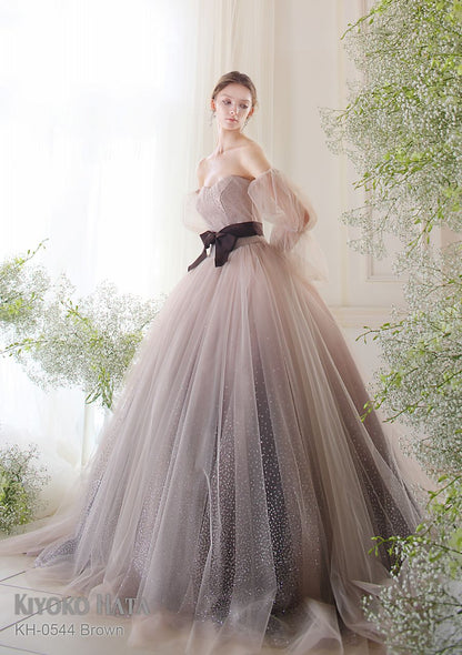 KH-0544 Brown【結婚式 カラードレス レンタル】