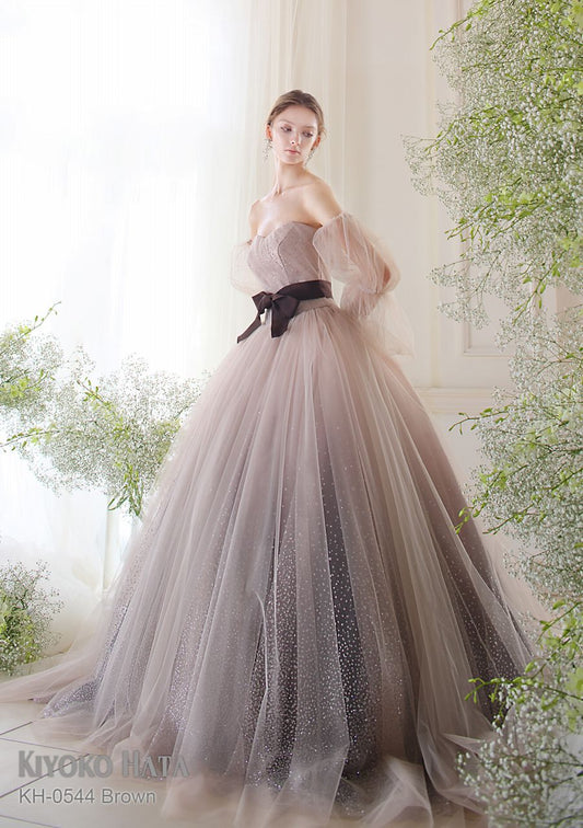 KH-0544 Brown【結婚式 カラードレス レンタル】