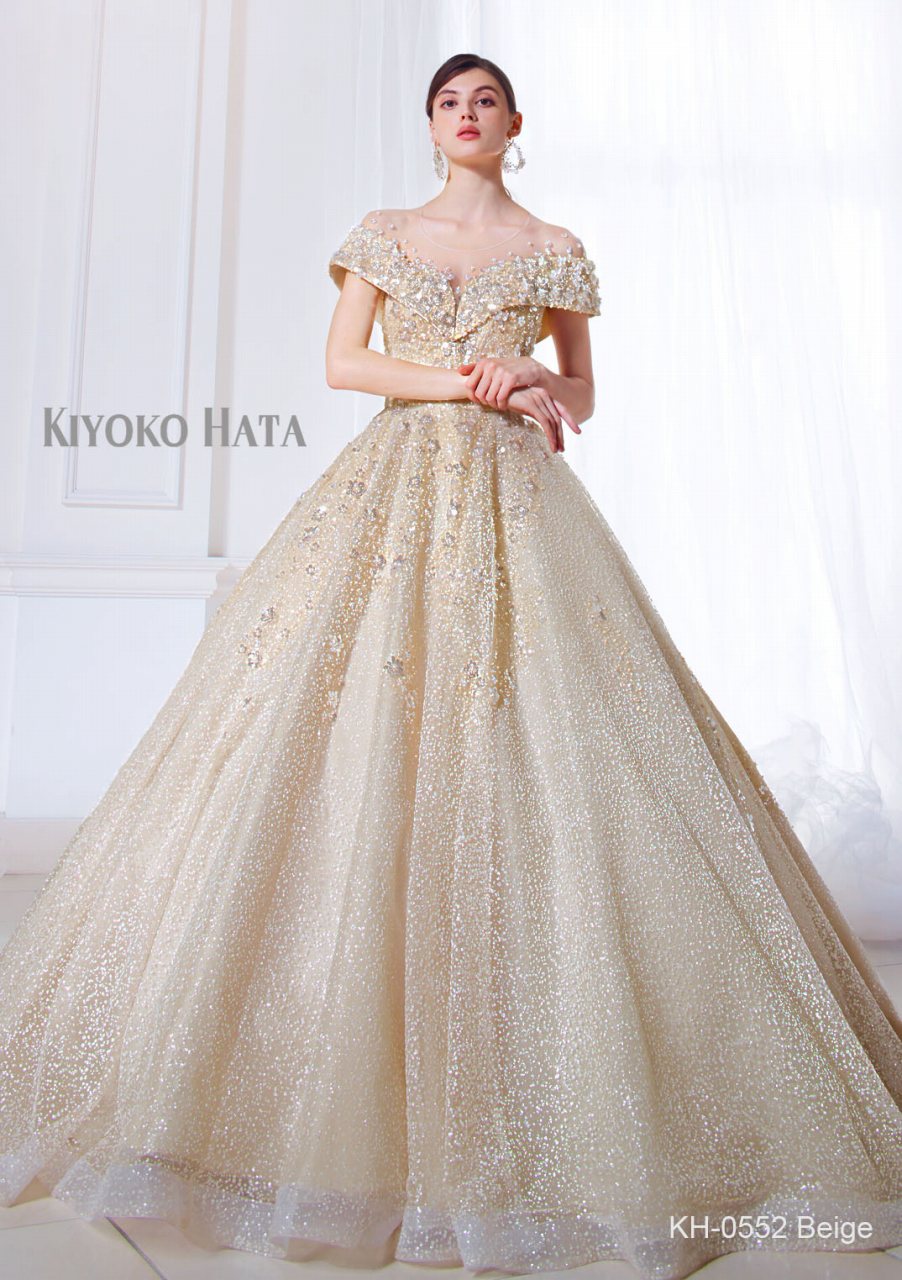 KH-0552 beige【結婚式 カラードレス レンタル】