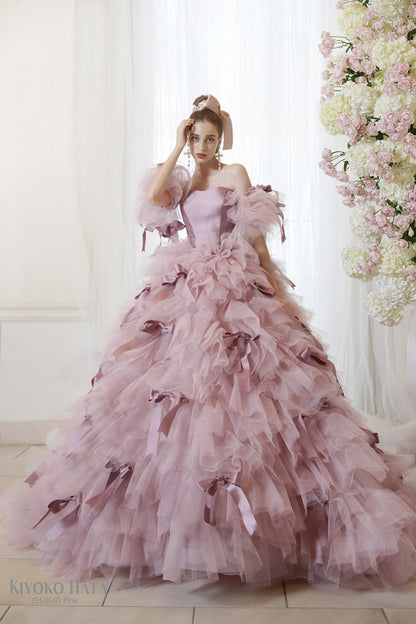 KH-0580pink【結婚式 カラードレス レンタル】