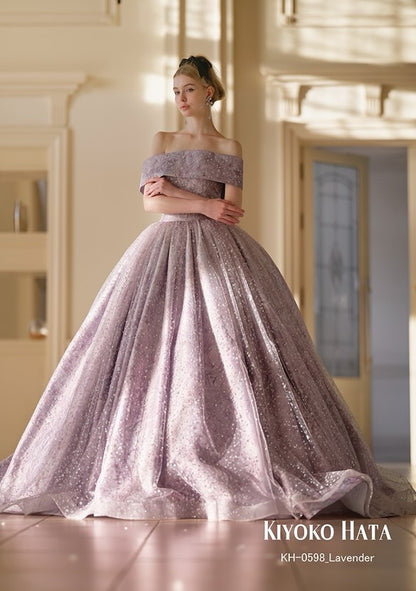 KH-0598ラベンダー【結婚式 カラードレス レンタル】