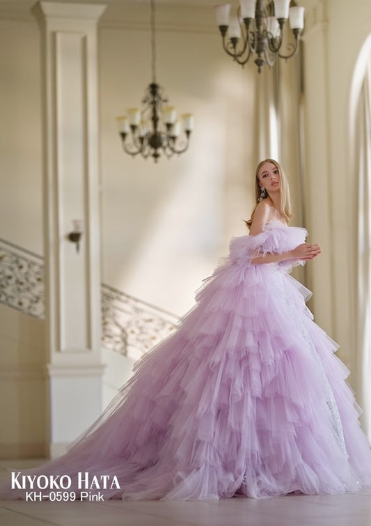 KH-0599ピンク【結婚式 カラードレス レンタル】