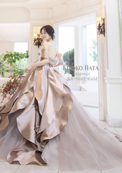KH-9007 Gold【結婚式 カラードレス レンタル】