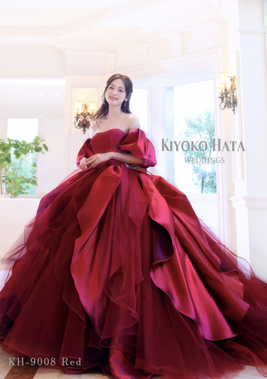 KH-9008 Red【結婚式 カラードレス レンタル】