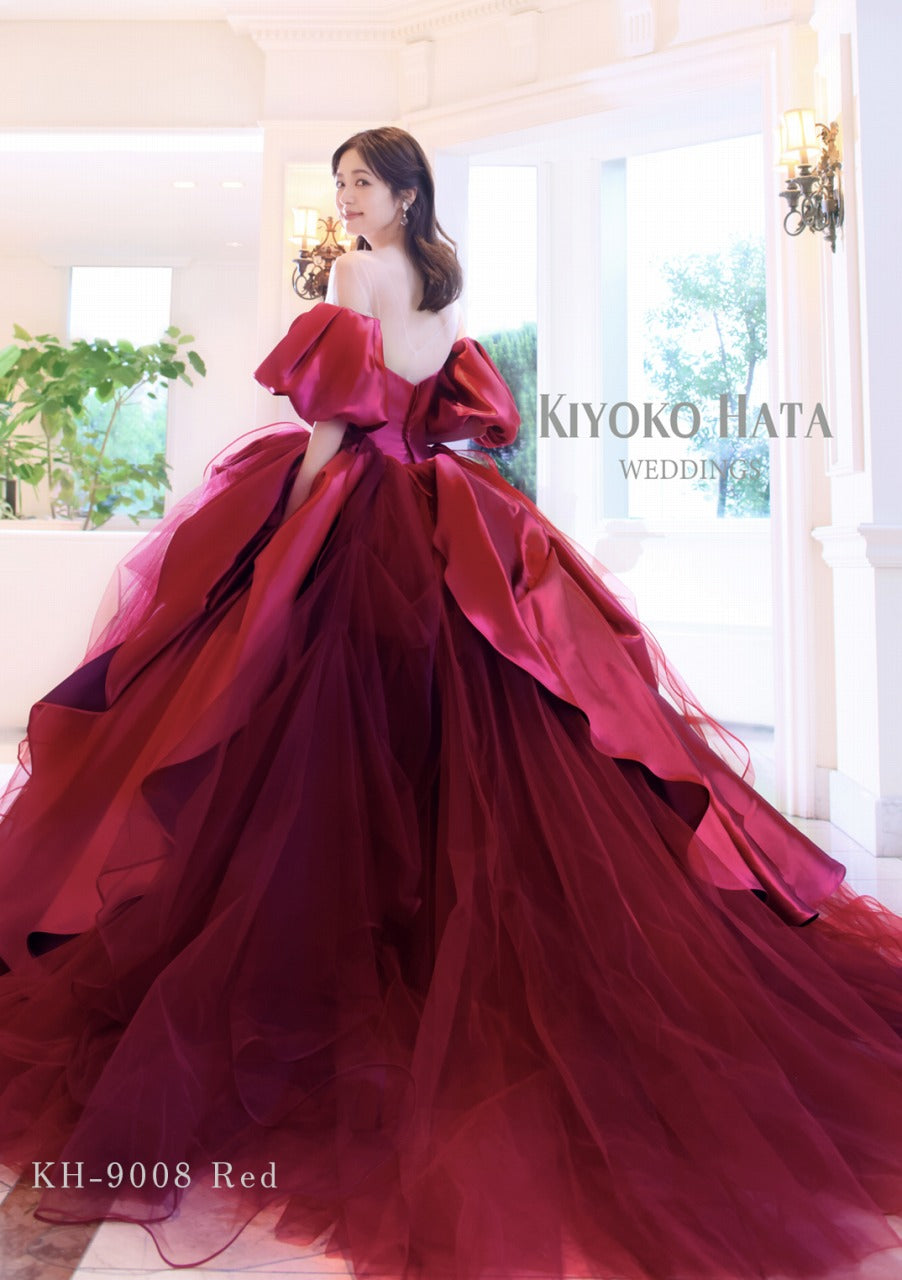 KH-9008 Red【結婚式 カラードレス レンタル】