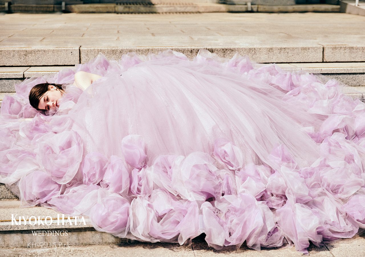 KH-9015 pink【結婚式 カラードレス レンタル】