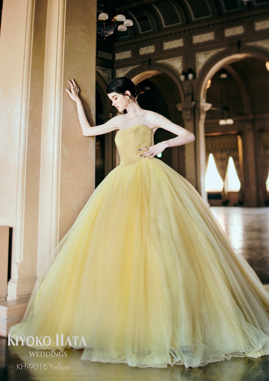 KH-9016 Yellow【結婚式 カラードレス レンタル】