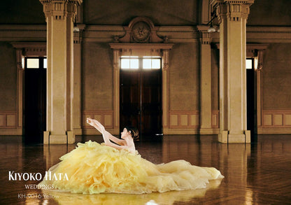 KH-9016 Yellow【結婚式 カラードレス レンタル】