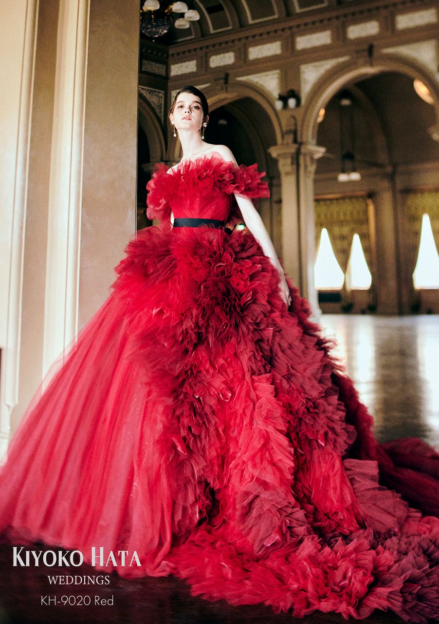 KH-9020 Red【結婚式 カラードレス レンタル】