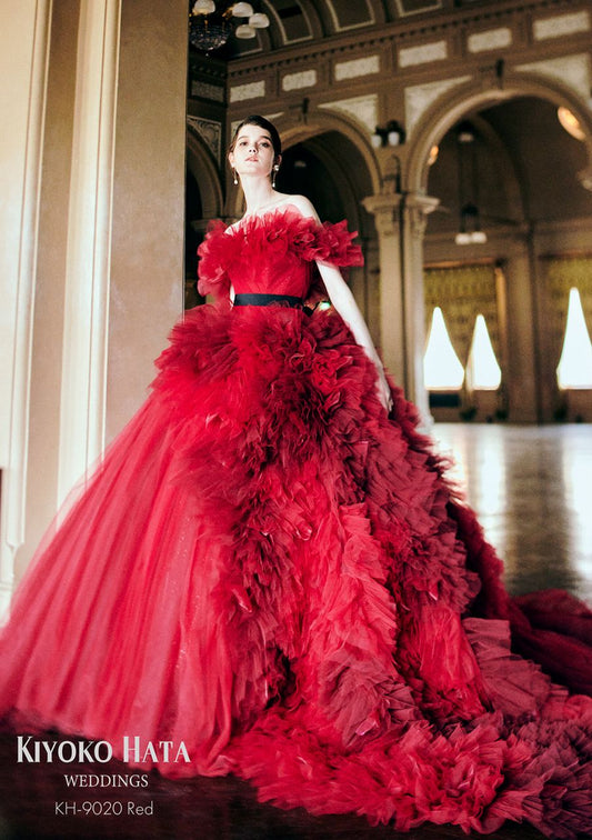 KH-9020 Red【結婚式 カラードレス レンタル】