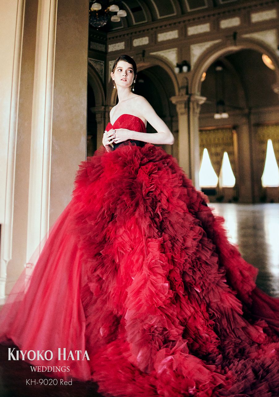 KH-9020 Red【結婚式 カラードレス レンタル】