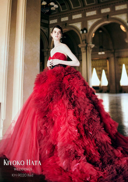 KH-9020 Red【結婚式 カラードレス レンタル】