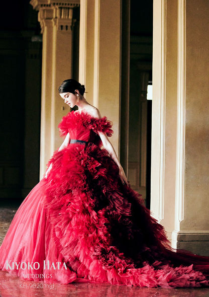 KH-9020 Red【結婚式 カラードレス レンタル】