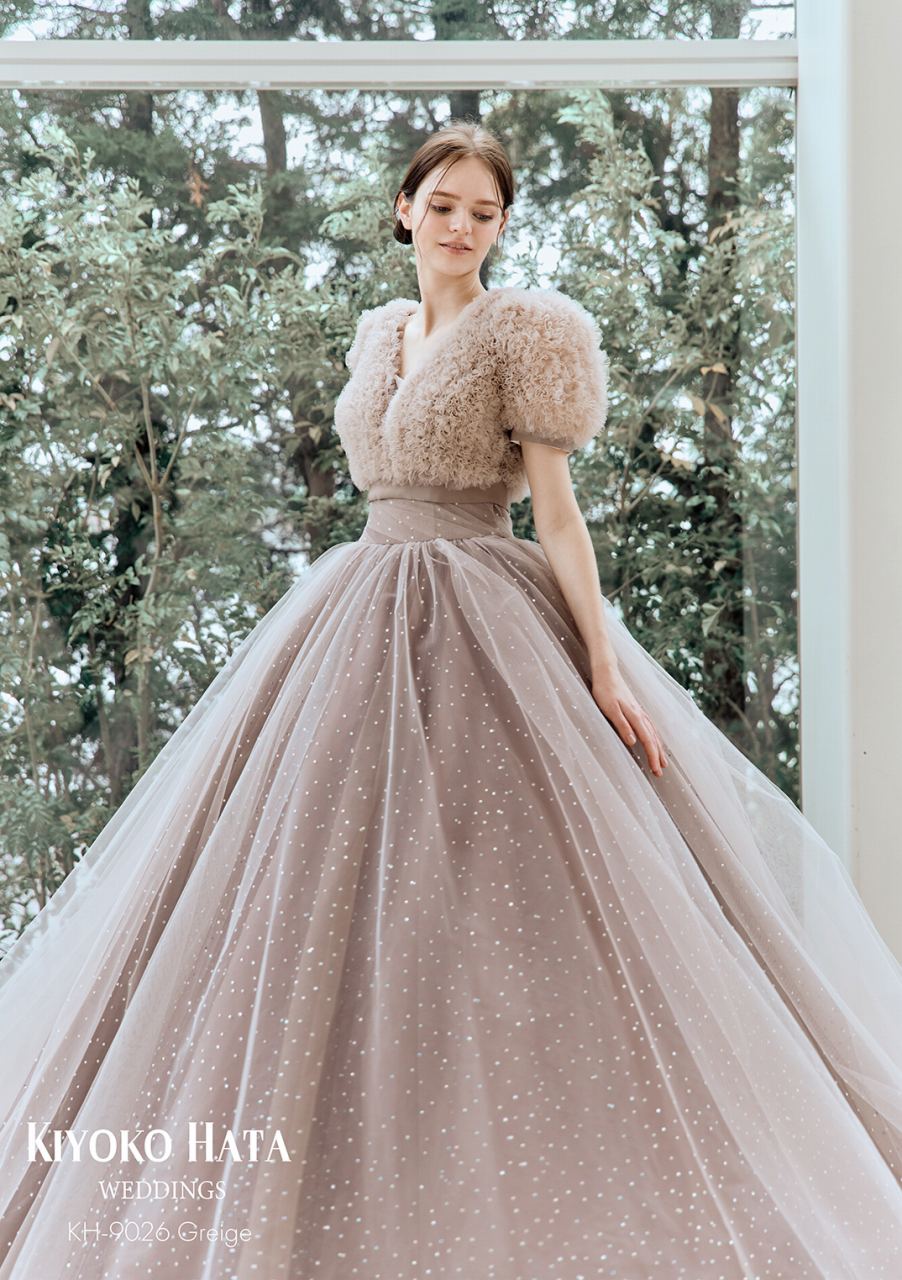 KH-9026_Greige【結婚式 カラードレス レンタル】