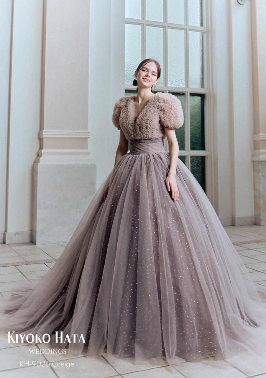 KH-9026_Greige【結婚式 カラードレス レンタル】