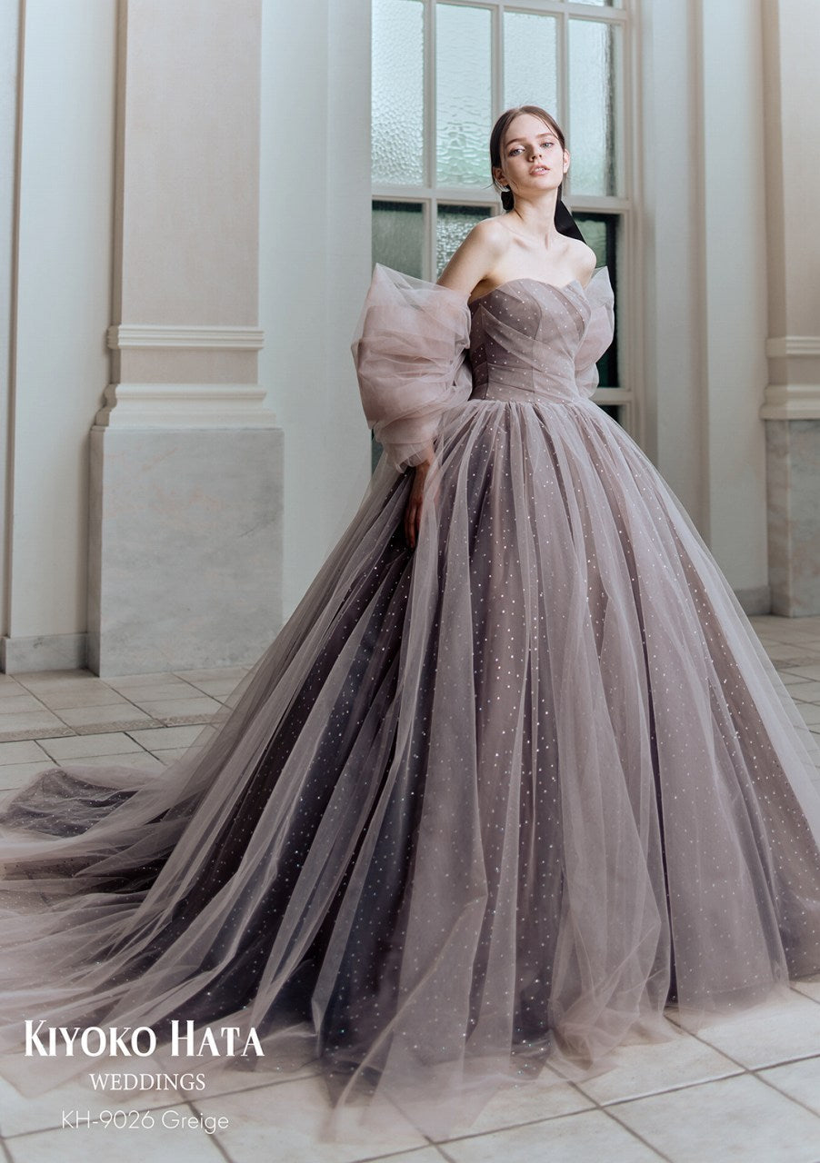 KH-9026_Greige【結婚式 カラードレス レンタル】