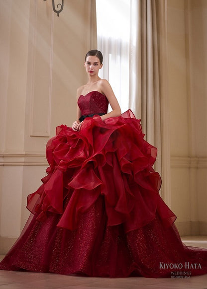 KH-9032(Red)【結婚式 カラードレス レンタル】