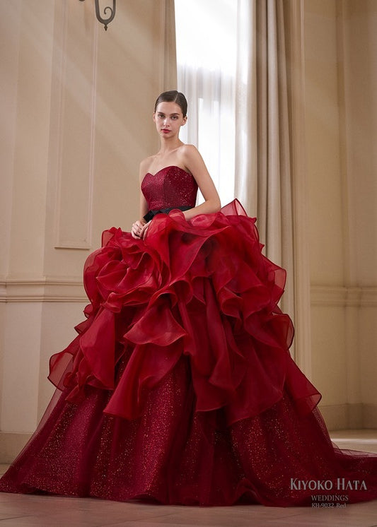 KH-9032(Red)【結婚式 カラードレス レンタル】