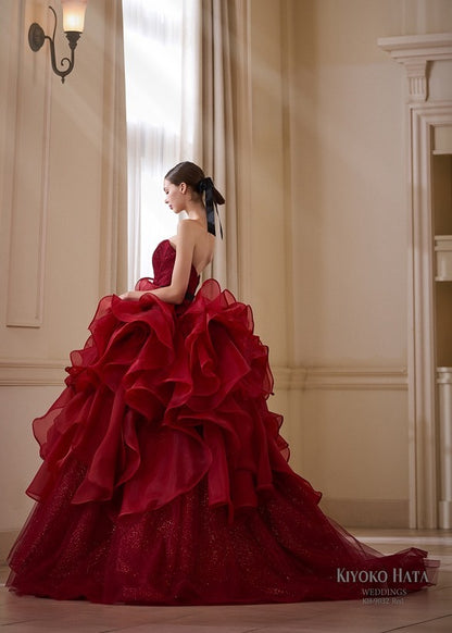 KH-9032(Red)【結婚式 カラードレス レンタル】