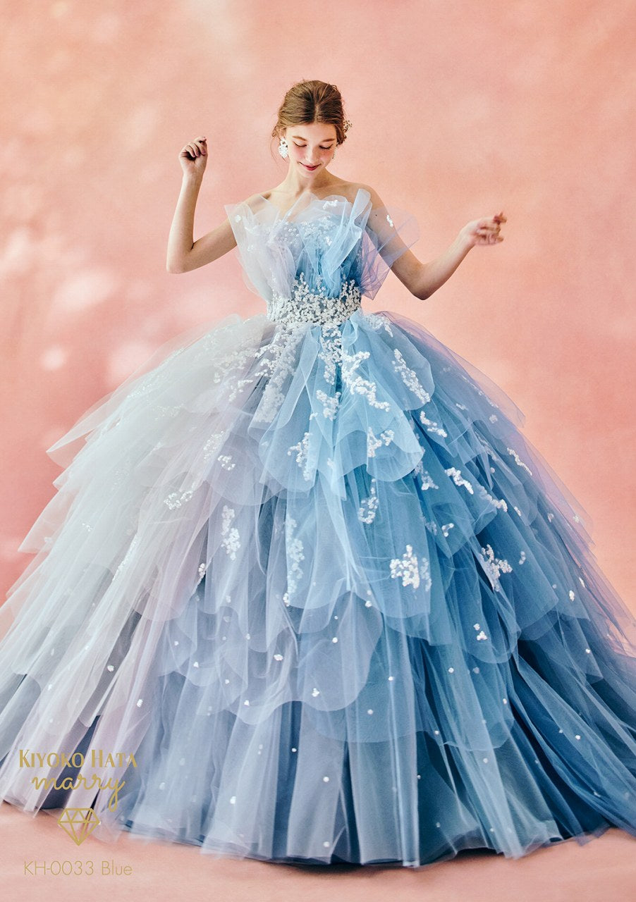 KH0033 Blue【結婚式 カラードレス レンタル】