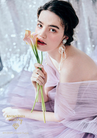 KH0039グレイッシュパープル【結婚式 カラードレス レンタル】