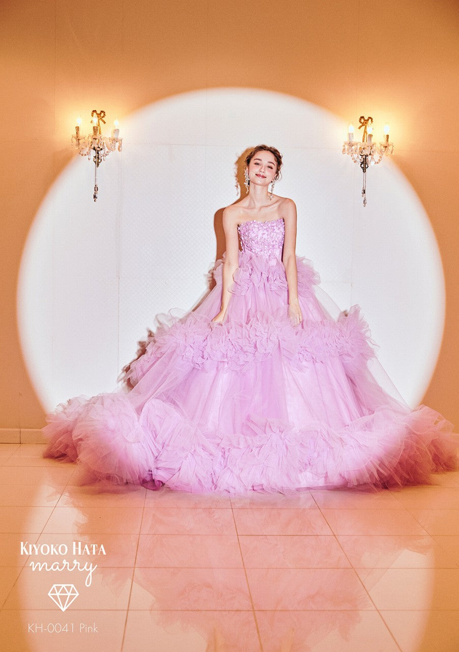 KH0041 pink【結婚式 カラードレス レンタル】