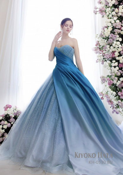 KH0530ブルー【結婚式 カラードレス レンタル】