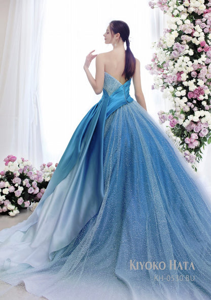 KH0530ブルー【結婚式 カラードレス レンタル】
