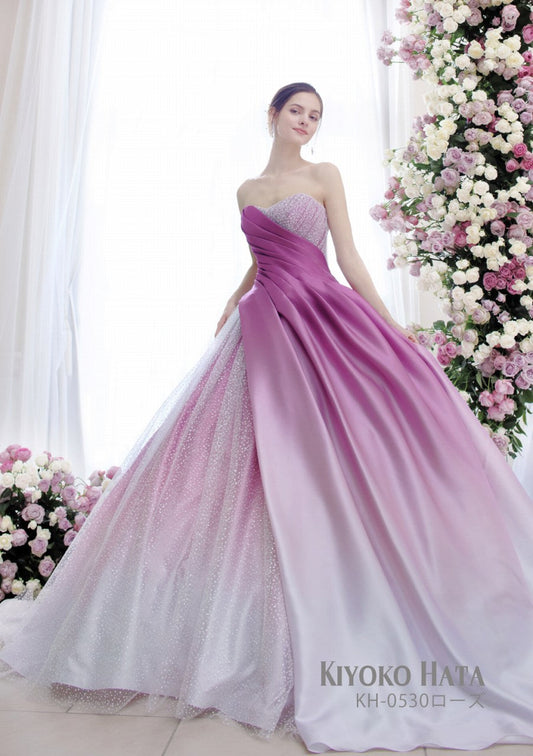 KH0530 ローズ【結婚式 カラードレス レンタル】