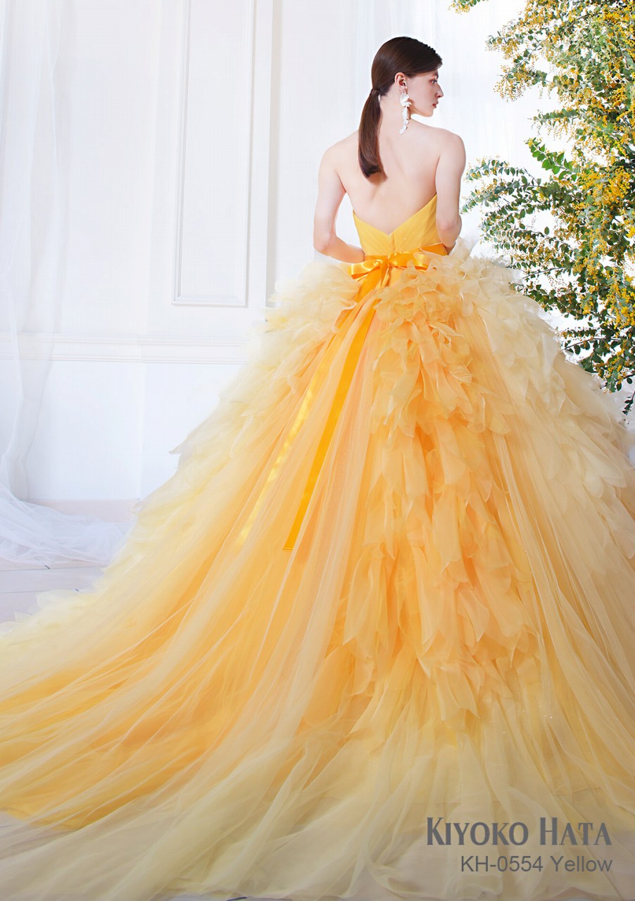 KH-0554 Yellow【結婚式 カラードレス レンタル】