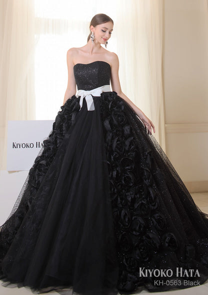 KH0563 black【結婚式 カラードレス レンタル】