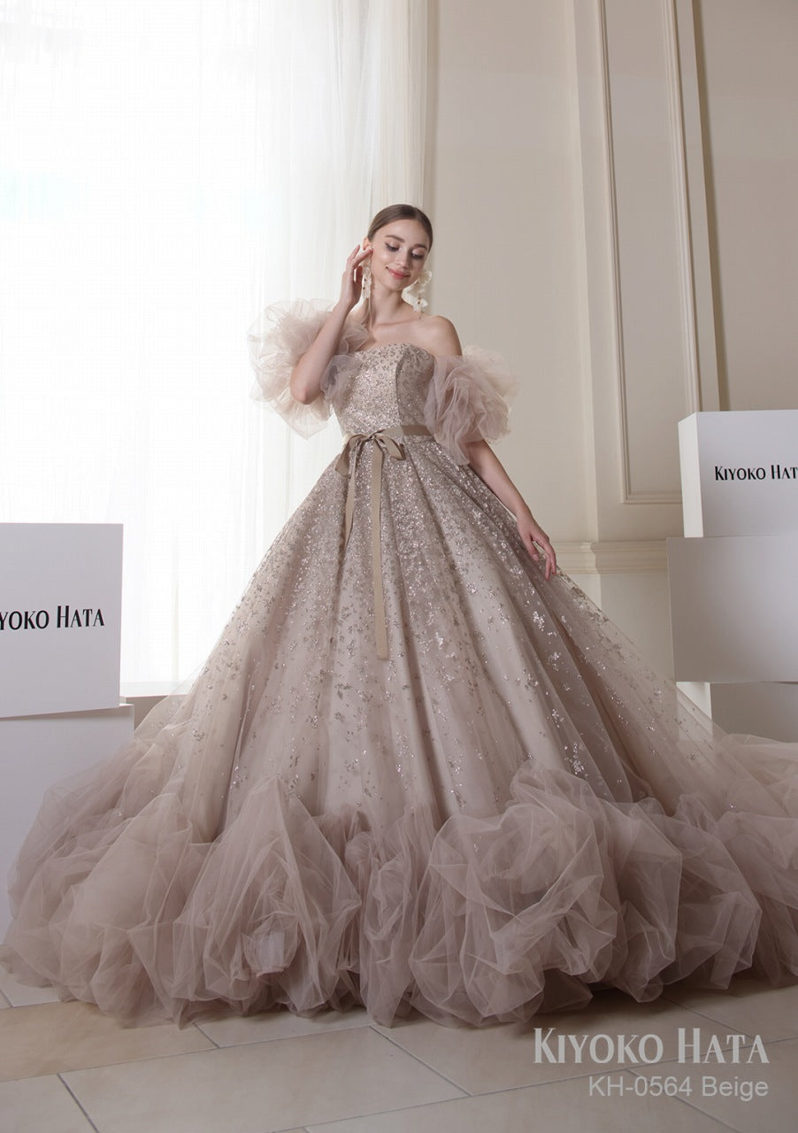 KH0564 beige【結婚式 カラードレス レンタル】