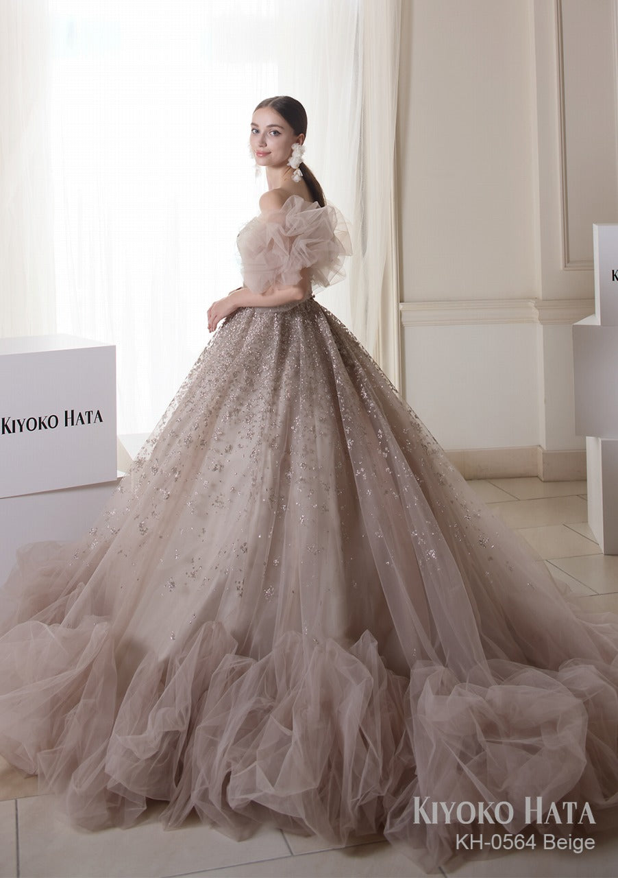 KH0564 beige【結婚式 カラードレス レンタル】